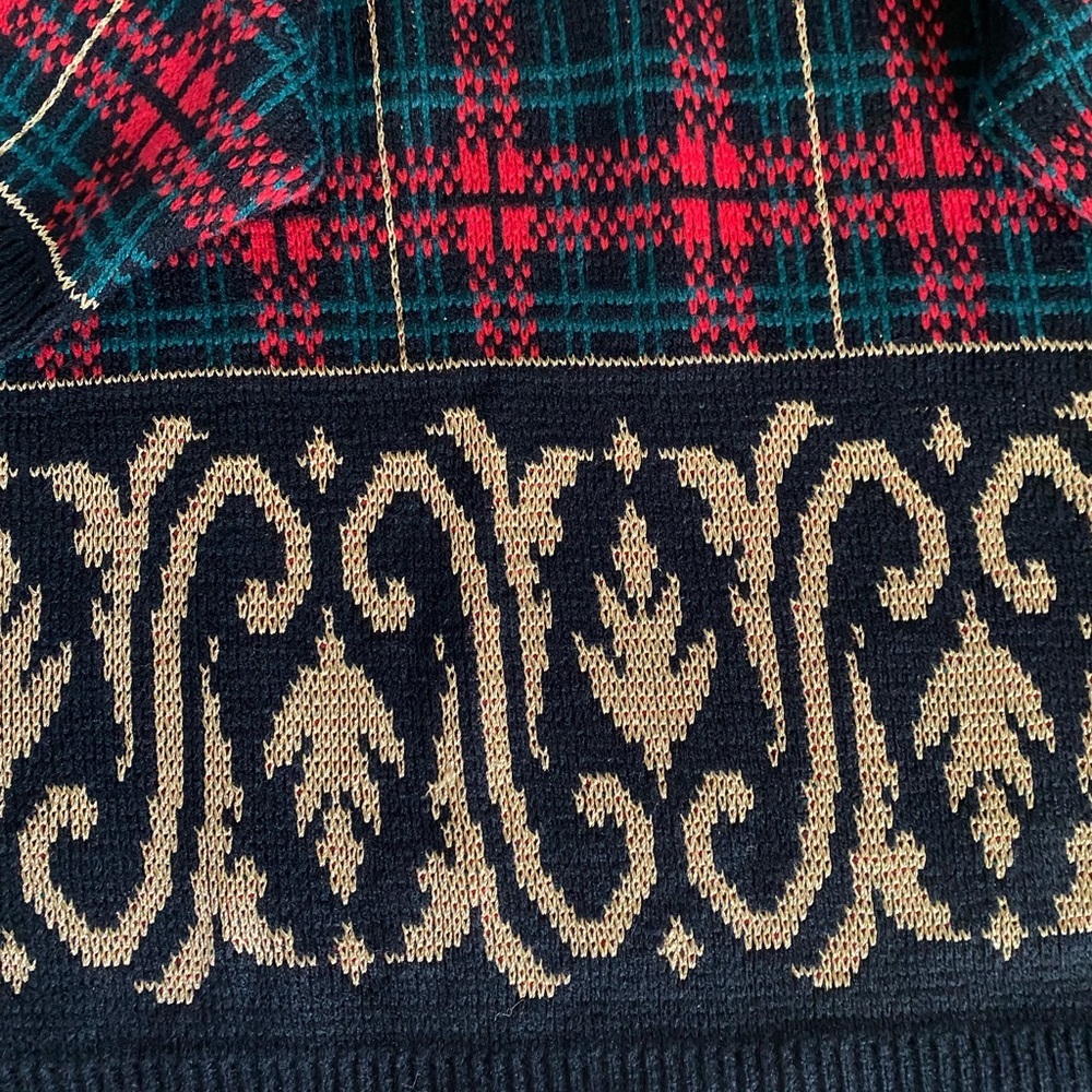 Vintage Plaid Holiday Sweater - Picture 2 of 6